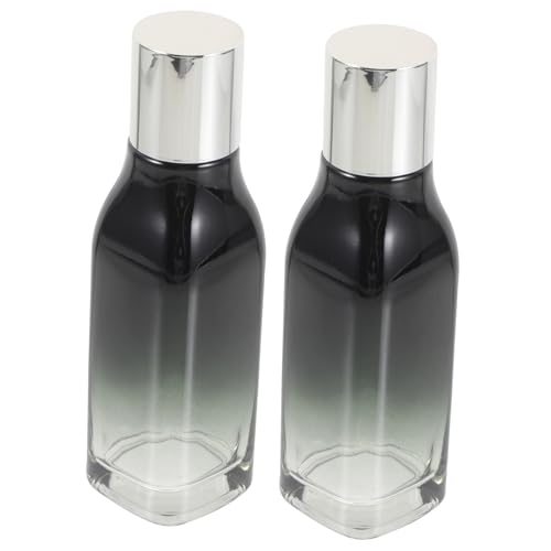 Homoyoyo 2 Stck Teiliges Kosmetische Glasflaschen Tragbare Reise make up dispenser Luftdichte Schwarze Verlaufsflaschen Wiederbefüllbar Kompakt und Leicht für Damen und Mädchen von Homoyoyo