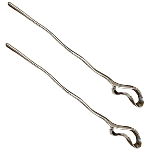 Homoyoyo 2 Stck Teiliges Metallisches Unregelmäßiges Haarstab Chinesischer Haarschmuck für Frauen Glatte Oberfläche Vielseitig für Hochzeiten Partys Alltagsfrisuren Stilvolle von Homoyoyo