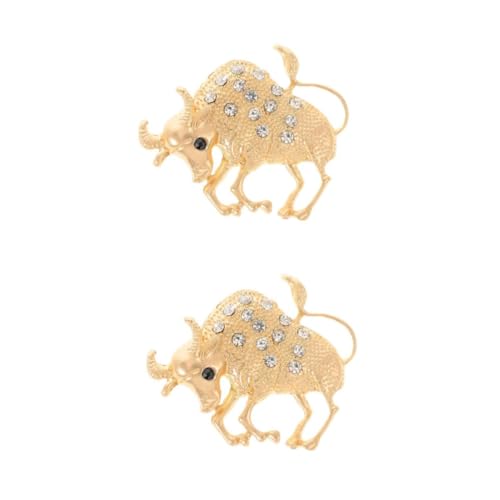 Homoyoyo 2 Stck. Animal Brooch für Männer Kreative Brosche Legierung mit Zierstein Deko für Partys Geburtstage Besondere Anlässe von Homoyoyo