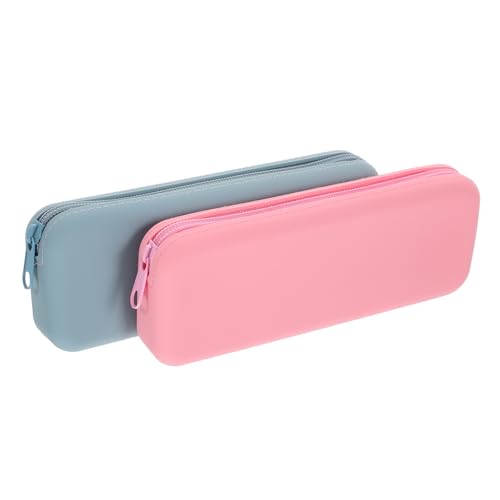 Homoyoyo 2 Stck. Silikon Make Up Pinsel Tasche Kosmetik Pinsel Organizer Leicht Tragbar Reise Makeup Brush Case Für Damen Mädchen Kompakt Wasserabweisend von Homoyoyo