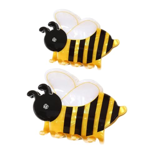 Homoyoyo 2 Stück Bienen Haarklammern Teilig Niedliche Honigbienen Haarklaue Clips mit Funkelnden Strasssteinen Leicht Fester Sitz Vielseitige Styling Accessoires für Frauen und Mädchen von Homoyoyo