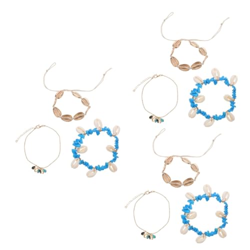 Homoyoyo 2 Stück Bohemian Fußkette für Frauen Verstellbare Ankle Jewelry Kreative Fußkette mit Anhänger für Strandurlaub Freizeit Eleganter Schmuck für Damen von Homoyoyo