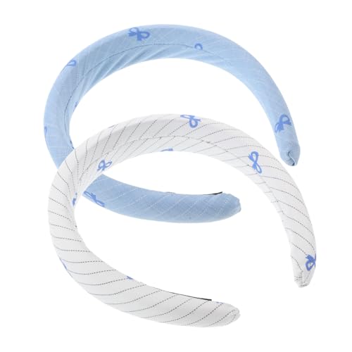 Homoyoyo 2stücke Haarbänder Für Mädchen Mit Gestreiftem Design Und Niedlichem Schleifenmuster Für Partys Und Täglichen Gebrauch von Homoyoyo