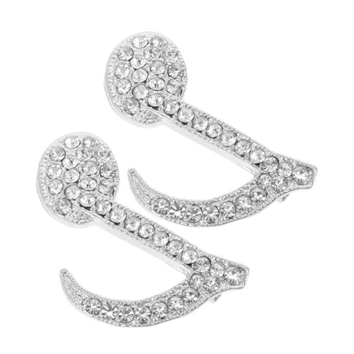 Homoyoyo 2 Stück Brosche mit Musiksymbol Anstecknadel Schmuck Musiknotendekor Damen Kleid Broschennadel für Musikinstrumente Anstecknadel mit Musiknote Zinklegierung Silber von Homoyoyo
