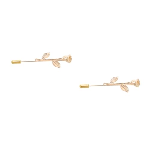 Homoyoyo 2 Stück Broschenschmuck Kragen Strass Anstecknadel Reversbrosche Anstecknadeln Boutonniere Für Herren Anzug Accessoires Krawattennadel Für Herren Broschenstäbe Hemdnadel von Homoyoyo