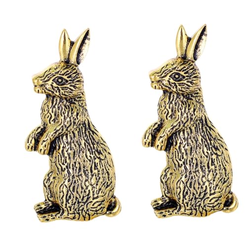 Homoyoyo 2 Stück Bunny Brosche Retro Tierbrosche Anstecknadel für Damen Kreative Cartoon Accessoires für Kleidung Taschen Hüte für Alltägliches von Homoyoyo