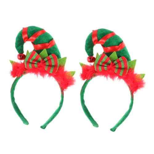 Homoyoyo 2 Stück Bunte Federn Weihnachts Haarreif Teiliges Weihnachtliche Kopfschmuck Haarschmuck für Party und Fest Langlebiges Material Design Komfortabel und Dekorativ von Homoyoyo