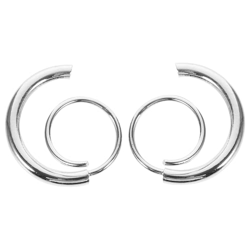 Homoyoyo 2 Stück Doppelringohrringe ohrringe verschlüsse ohrhänger ohringe gold Einzigartige Ohrringe creolen ohrringe earloop Doppelreifen gedrehte Creolen Helix-Ohrring Wendel Kupfer Weiß Homoyoyo 2 Stück Doppelringohrringe ohrringe verschlüsse ohrhänger ohringe gold Einzigartige Ohrringe creolen ohrringe earloop Doppelreifen gedrehte Creolen Helix-Ohrring Wendel Kupfer Weiß von Homoyoyo