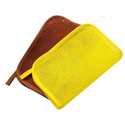 Homoyoyo 2 Stück Doppeltes Nylon Peeling Netz Leichtes Badetuch mit Rückenschrubber Funktion Sanftes Exfoliating Rag für Dusche und Körperpflege Wiederverwendbar Tragbar Zufällige Farbe von Homoyoyo
