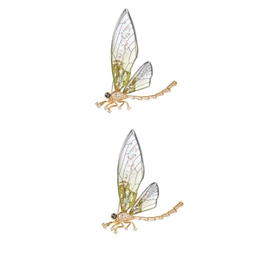 Homoyoyo 2 Stück Dragonfly Brosche Damen Schmuck für Frauen mit Elegantes Design für Kleidung Dekoration für Besondere Anlässe von Homoyoyo