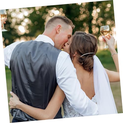 Homoyoyo 2 Stück Einzigartiger Haarkamm Gold und Silber Eleganter Einreihiger Haarschmuck Praktische Haarspangen für Mädchen Stilvolle Seitenkämme für Vielseitige Frisuren von Homoyoyo