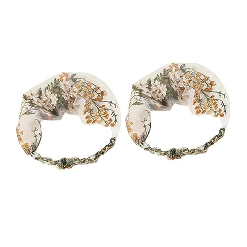 Homoyoyo 2stücke Stirnband Mit Stickerei Elastisches Haarband Für Frauen Netzhaarband Als Haardekoration Hautfreundlich Und Atmungsaktiv Passend Für Verschiedene Anlässe von Homoyoyo