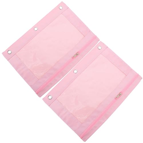 Homoyoyo 2 Stück Federmäppchen mit Reißverschluss für Ringordner Wasserfeste Schreibwaren Organizer Vielseitige Kosmetiktaschen Zartem Rosa Homoyoyo 2 Stück Federmäppchen mit Reißverschluss für Ringordner Wasserfeste Schreibwaren Organizer Vielseitige Kosmetiktaschen Zartem Rosa von Homoyoyo