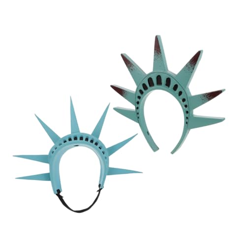 Homoyoyo 2stücke Teiliges Stirnband Mit Krone Der Freiheitsstatue Für Halloween Und Kostümpartys Grünes Kostümzubehör Für Erwachsene Und Junge Mädchen Für Feiern Und Festivals von Homoyoyo