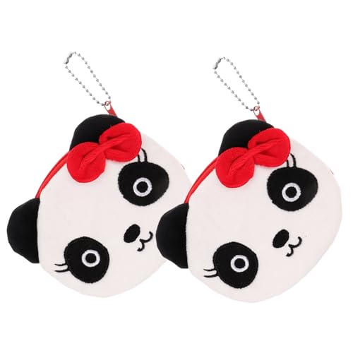 Homoyoyo 2 Stücke Damen Geldbörse Tuch Geldbörse Panda Form mit Reißverschluss für Damen Cartoon Design für Kinder Praktisch für Münzen und Karten von Homoyoyo