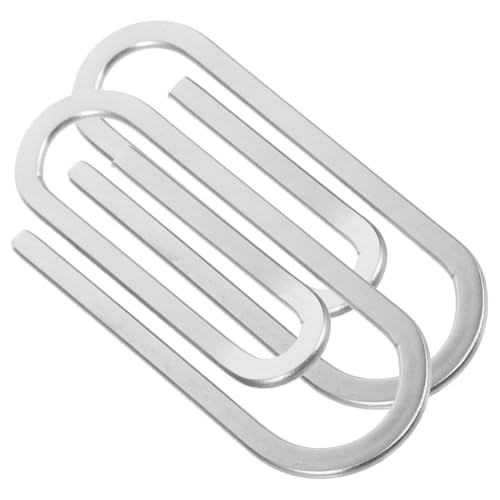 Homoyoyo 2 Stück Geldbörse aus Metall kreditkartenhalter geldscheinklammer weihnachssüssigkeiten Mans nupsis Money Clip Rechnung Kippen Mini überprüfen Flip-Geldbörse Geldklammern Silver von Homoyoyo