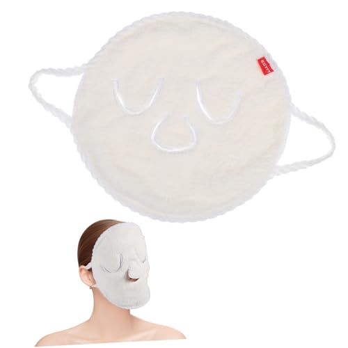 Homoyoyo 2 Stück Gesichtsmaske Handtücher aus Fleece Doppellagig Wiederverwendbar Feuchtigkeitsspendend für Kalte und Warme Kompressen Gesichtsbehandlung für Empfindliche Haut von Homoyoyo