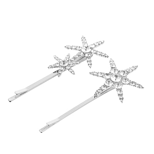 Homoyoyo 2 Stück Glitzernde Strass Haarspangen Damen Haarnadeln in Sternform Handgefertigte Haaraccessoires für Partys und Besondere Anlässe von Homoyoyo