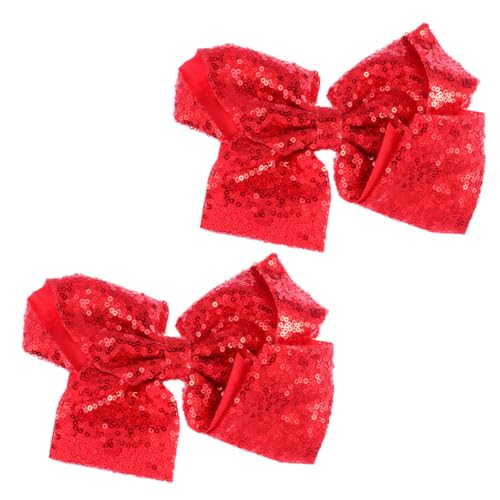 Homoyoyo 2 Stück Große Haarschleifen Haarspangen mit Pailletten Dekorative Haarklammern für Zöpfe Dutt Pferdeschwanz Modische Haarschmuck für Damen und Mädchen von Homoyoyo