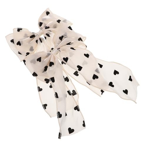 Homoyoyo 2stücke Große Haarspange Mit Schleife Stilvolle Haaraccessoires Mit Netzbandschleife Sichere Federmechanismus Für Damen Für Hochzeiten Partys Und Alltag von Homoyoyo