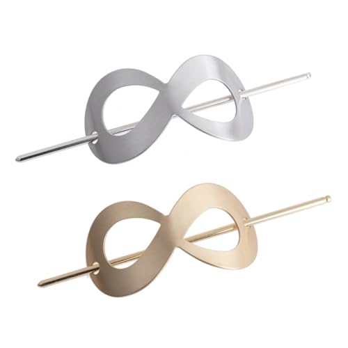 Homoyoyo 2 Stück Haarschmuck Haarnadeln aus Legierung Vielseitige Haar Manschetten Gold und Silber Haarspangen für Frauen Geeignet für Partys Hochzeiten und Alltagslook von Homoyoyo