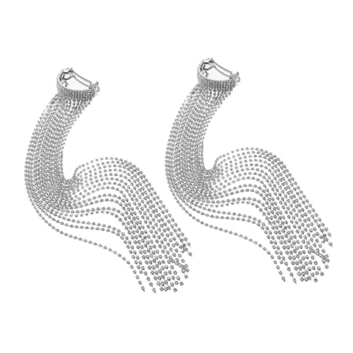 Homoyoyo 2 Stück Haarschmuck mit Strass und Fransen für Damen Haarclip Ketten Accessoires für Pferdeschwanz Frisuren für Partys und Alltagsstylings von Homoyoyo