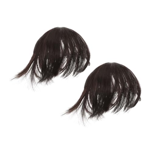 Homoyoyo 2 Stück Haartopper für Frauen Leichte Kurze Haarteile für Mehr Volumen Bob Style Unsichtbare Dünne Haarschonende Abdeckung zum Kaschieren von Grauen Haaren von Homoyoyo