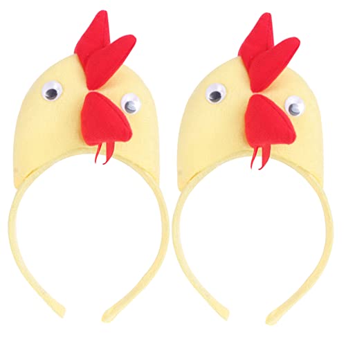 Homoyoyo 2st Hahn Stirnband Osterstirnbänder Für Kinder Osterhaarband Damen Stirnbänder Neuheit Stirnband Osterküken Kopfschmuck Lustige Stirnband Bilden Cosplay Kleinkind Pp Baumwolle von Homoyoyo