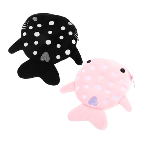 Entzückende Hai-geldbörse Für Frauen Jungen Und Mädchen Weicher Plüsch-Geldbeutel Kleiner Beutel Mit Reißverschluss von Homoyoyo