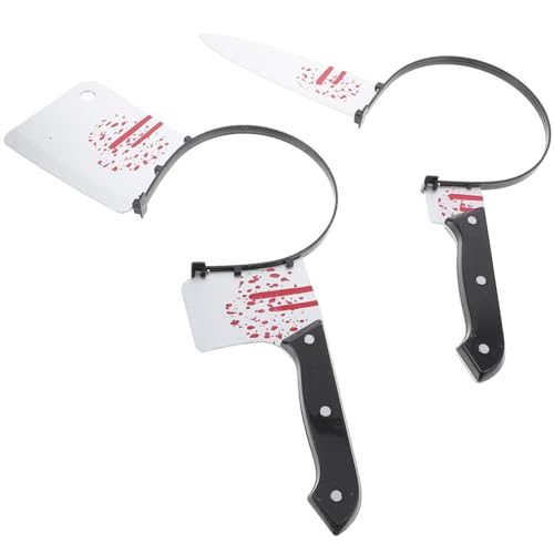 Homoyoyo 2 Stück Halloween Kostüm Zubehör - Haarreif Mit Und Messer Durch Den Kopf Für Gruselige Cosplay-Partys Und Make Up Perfekt Für Zombie Themen von Homoyoyo