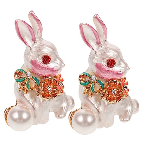 Homoyoyo 2stücke Bunny Broschen Cartoon-anstecknadeln Für Kleidung Osteraccessoires Für Jacken Taschen Und Hüte von Homoyoyo