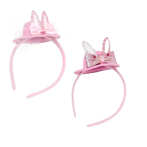 Homoyoyo 2 Stück Hasenohren Haarreif Süßes Kaninchen Ohren Stirnband Party Haar Accessoire für Erwachsene und Ostern Geburtstag Karneval Kostüm Zubehör von Homoyoyo