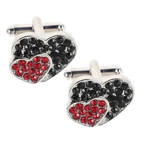 Homoyoyo 2 Stück Ich Liebe Diamant-manschettenknöpfe Manschettenknöpfe Für Damen Manschettenknöpfe Für Frauen Strasssteine von Homoyoyo