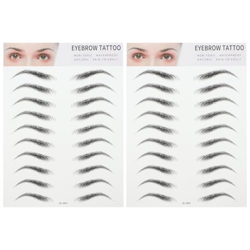 Homoyoyo 2stücke Pack Künstliche Augenbrauen -imitation Transfer-sticker Für Augenbrauen Schwarz Für Männer Und Frauen von Homoyoyo