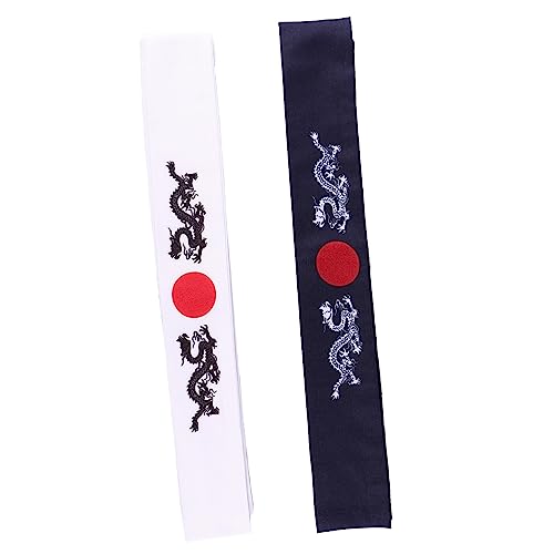 Homoyoyo 2 Stück Japanisches Stirnband Atemaktive Karate und Koch Zubehör mit Japanischem Design für Sport Cosplay und Küche Weiß Blau Homoyoyo 2 Stück Japanisches Stirnband Atemaktive Karate und Koch Zubehör mit Japanischem Design für Sport Cosplay und Küche Weiß Blau von Homoyoyo