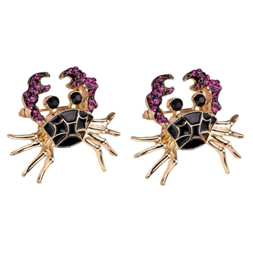 Homoyoyo 2 Stück Kleine Krabbenbrosche Niedliche Anstecknadel für Kleidung Taschen Schals Kreatives Tierdesign von Homoyoyo
