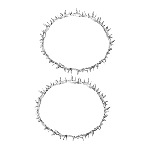 Homoyoyo 2stücke Krone Braut Stirnband Metall Kopfschmuck Für Damen Party Hochzeit Accessoires Haar Schmuck Stilvolles Stirnband Für Erwachsene Frauen von Homoyoyo