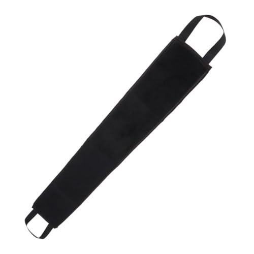 Homoyoyo 2 Stück Langstreifiges Peeling Badetuch mit Komfortband Weicher Langlebiger Rückenschrubber für Gleichmäßige Bräunungsöl Anwendung und Sanfte Hautpeeling Schwarz von Homoyoyo