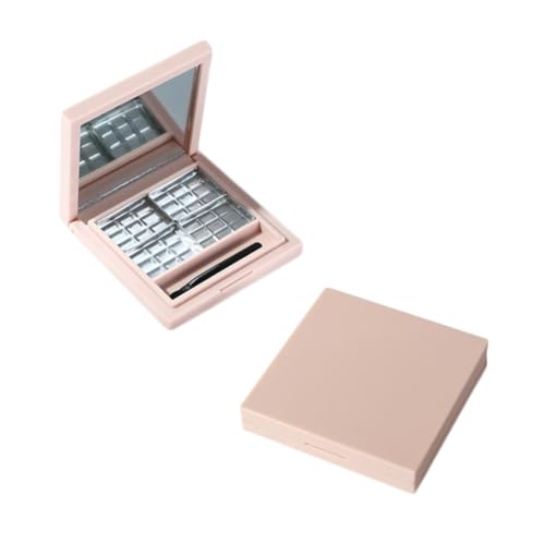 Homoyoyo 2 Stück Leere Lidschattenbox Quadratisch mit Spiegel Aluminium palette DIY Kosmetik Aufbewahrungsbox für Damen und Mädchen Praktische Lidschatten subpackaging organizer von Homoyoyo