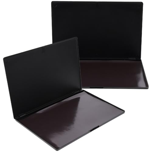 Homoyoyo 2 Stück Leere Magnetische Lidschattenpalette Groß DIY Schminkfarben Aufbewahrungstablett Kompakt Tragbar Robust für Lidschatten Lippenstift Puder von Homoyoyo