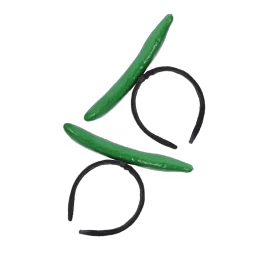 Homoyoyo 2 Stück Lustiges Gurken Stirnband Haarreifen für Erwachsene Originelles Cosplay Party Accessoire für Fasching Hochzeit Kostümparty Modisches Haarband von Homoyoyo