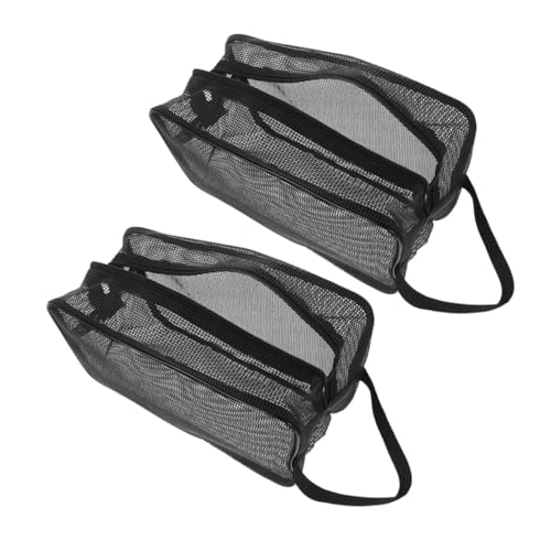 Homoyoyo 2 Stück Mesh Toilettentasche mit Tragegriff Große Kapazität Schnelltrocknend Wasserabweisend für Herren und Damen für Reisen Fitnessstudio Urlaub und Business Trips von Homoyoyo