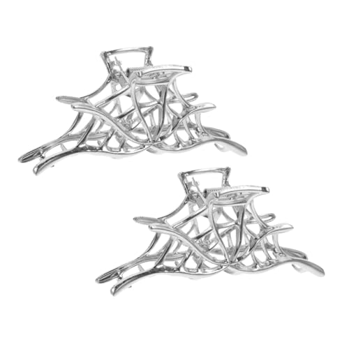 Homoyoyo 2 Stück Metallic Spiderweb Hair Jaw Clips Dekorative Haarklammern mit Starker Fixierung Einzigartiges Design für Frauen und Mädchen Langlebige Formstabile Haarschmuck accessoires von Homoyoyo