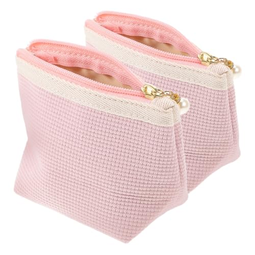 Homoyoyo 2 Stück Mini Kosmetiktasche Klein Kompakt Lipstick Organizer Kosmetiktasche Reise Taschen Tragbar Vielseitig für Damen Alltag Business Reisen von Homoyoyo