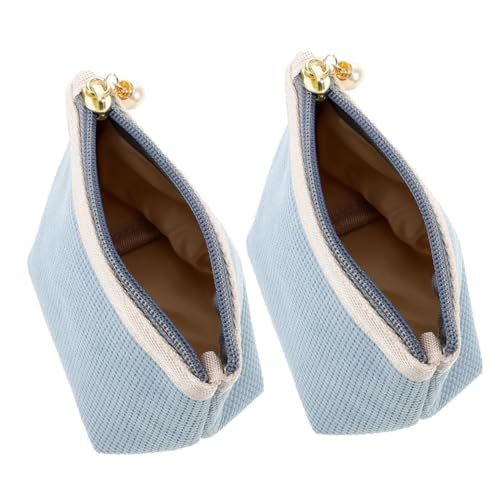 Homoyoyo 2 Stück Mini Make Up Tasche für Frauen Weiches Gepolstertes Kosmetiktäschchen Lippenstift Organizer Tragbar Kompakt für Reisen Alltag und Business von Homoyoyo