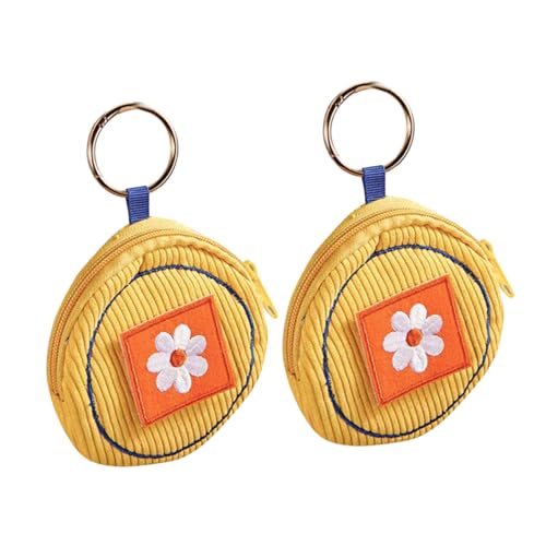 Homoyoyo 2stücke Mini-geldbörse Mit Schlüsselanhänger Süße Cartoon-münzbörse Kleine Geldbörse Aus Cord Tragbare Mini-Beutel -täschchen Für Mädchen Wechselgeldbörse Mit von Homoyoyo
