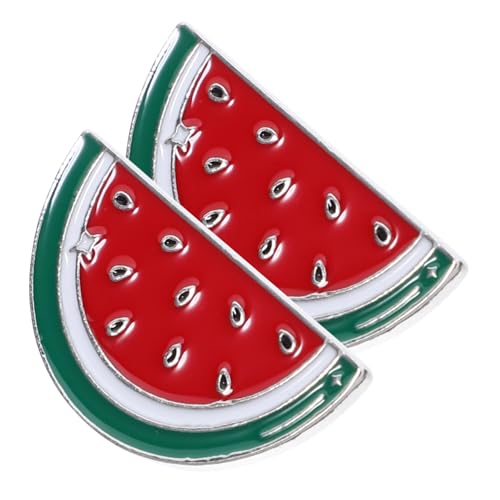 Homoyoyo 2 Stück Modische Wassermelonen Brosche aus Legierung Niedliche Anstecknadeln für Damen und Herren Vielseitiger Reversclip für Schal Pullover Kleid und Jacke Dekoratives von Homoyoyo