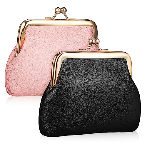 Homoyoyo 2stücke Mini Geldbörse Pu- Für Damen Tragbare Münztasche Mit Schnappverschluss Für Schlüssel Münzen Und Kleine Gegenstände Für Und Alltag von Homoyoyo