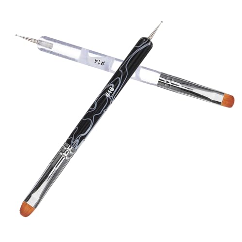 Homoyoyo 2 Stück Nageldesign Pinsel mit Doppelkopf Maniküre Malpinsel für Präzise Nail Art Kreative Gestaltung Dotting Pen für Funkelnde Verzierungen von Homoyoyo