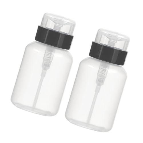 Homoyoyo 2 Stück Nagellackentferner Pumpspenderflasche zum Drücken Auslaufsichere Lock design Flüssigkeitsspender Leerer Nagellack flüssigkeitsbehälter für Make up entferner und Toner von Homoyoyo